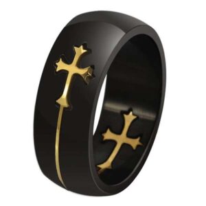 Anillo acero quirúrgico "CRUZ GALLEGA"