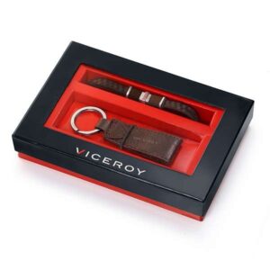Juego de pulsera y llavero de cuero ecológico "VICEROY"