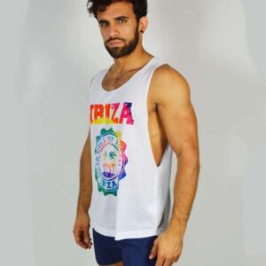 Musculosa playera algodón estampada "TAVERNITI"