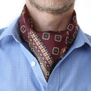 Pañuelo grande de cuello seda natural "HERMES"