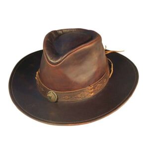 Sombrero texano cuero legitimo "BORSALINO"