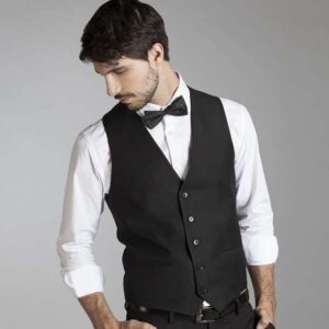 Conjunto chaleco, moño y camisa "YVES SAINT LAURENT"