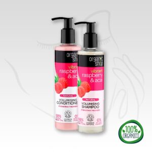 Combo para ducha Shampoo + Acondicionador de Frambuesa y Acaí ORGANIC SHOP